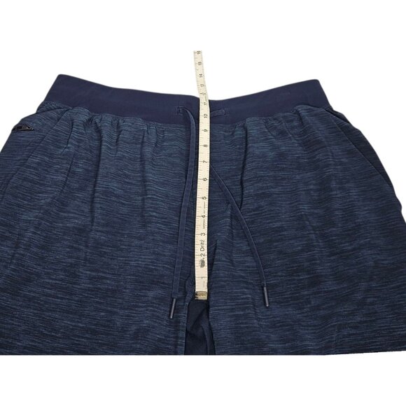 Lululemon T.H.E. Short Lined Men's XL Heatheres Blue Drawstring Athletic Shorts - Picture 12 of 12
